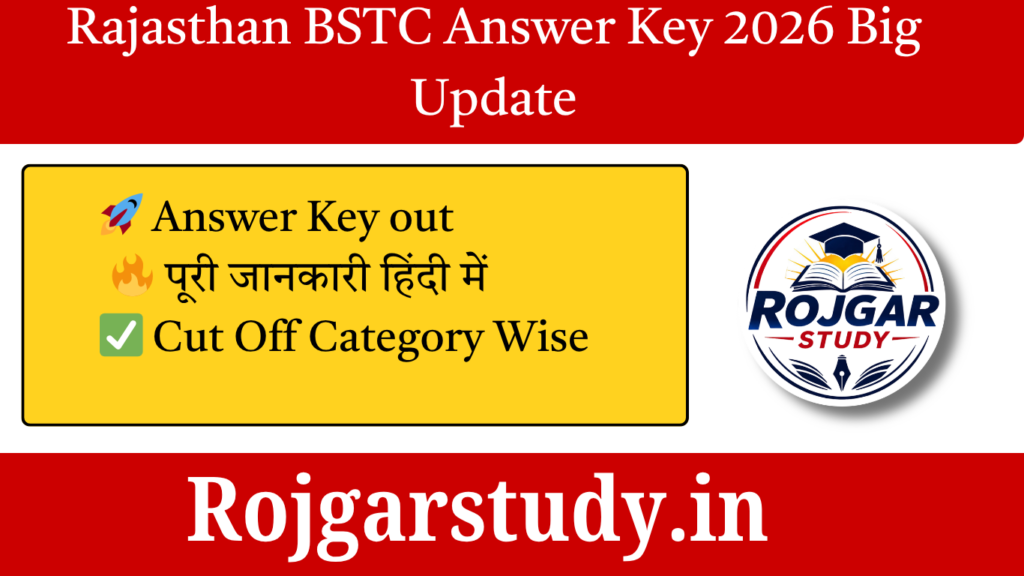 Rajasthan BSTC Answer Key 2026 Big Update
