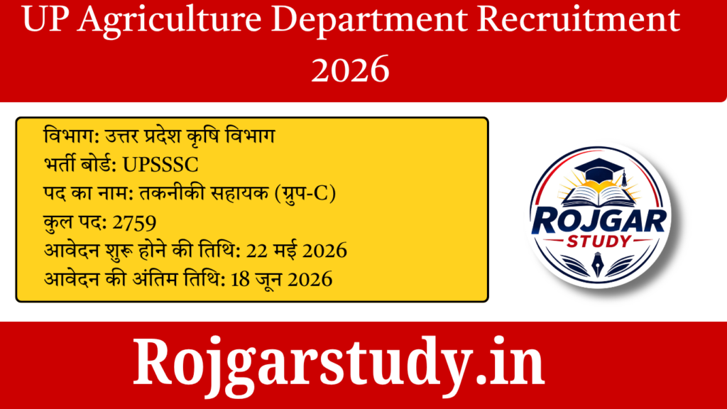 UP Agriculture Department Recruitment 2026: Massive 2759 Vacancies – Apply Now!