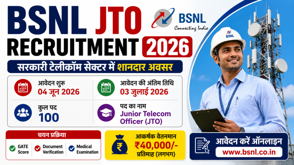 BSNL JTO Recruitment 2026 : BIG UPDATE