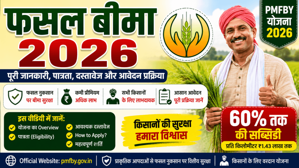 Fasal Beema 2026 : Farmer ID के बिना फसल बीमा होगा या नहीं? जानें नया नियम